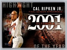 2015 Topps Highlight of the Year #H-27 Cal Ripken Jr. Baltimore Orioles