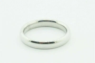 Estate Sale 14k White Gold Unisex Wedding Band Ring Size 10 6.60g - Image 1 of 4