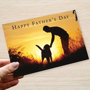 Tarjeta del día del padre del perro papá labrador del perro tarjeta perro papá abuelo esposo hijo - Imagen 1 de 11