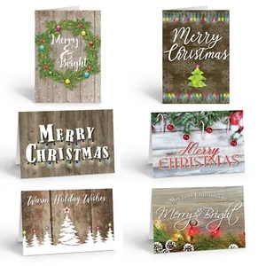 Verschiedene rustikale Weihnachtskarten - 18 verpackte Weihnachtskarten und Umschläge - B20900 - Bild 1 von 12