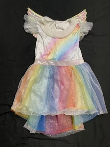 Girls Fairy Princess Dress Costume Removable Wings Measurements In Photos - Picture 1 of 12