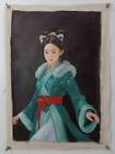 Chinese Hand Painted Canvas Oil Painting "Classic Beauty" By Leng Jun 冷军 7793