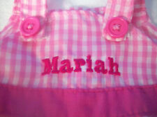 EASTER BUNNY Plush Rabbit WITH PERSONALIZED DRESS NAME = MARIAH 14.5"  NEW