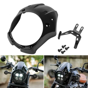 Front Headlight Fairing Cowl Covers For Honda Rebel CMX 300 500 2017-2023 Black - Bild 1 von 12
