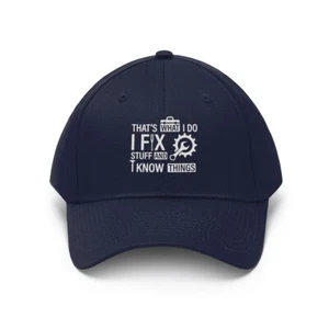 I Fix Stuff and I Know Things Baseball Hat/Cap, Fathers Day Gift, Handyman Hat - Picture 1 of 6