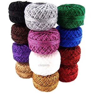 50m Kordel 2 mm Schmuck Schnur schimmernd glanz metallisiert geflochten Deko - Bild 1 von 12