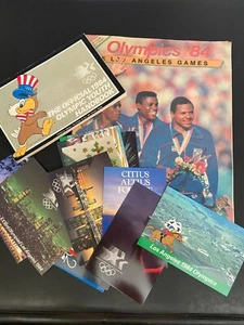 1984 Olympics youth handbook, newspaper magazine, and assorted postcards - LOT - Picture 1 of 2