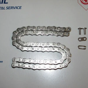 NEW - Nickel Plated 70 & 120 cc Youth Snowmobile Drive Chain Replaces OEM - Picture 1 of 10