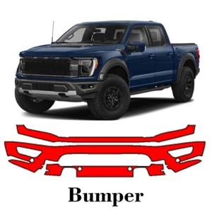 Front bumper PreCut PPF Paint Protection Film For Ford F-150 Raptor 2021-2023 - Picture 1 of 6