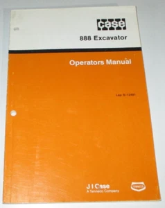 Case 888 Bagger Bediener/Besitzer/Wartungsanleitung 9-12491 6/88 ORIGINAL! - Bild 1 von 3