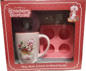 Fragola Shortcake bellissima tazza scintillante, stampo e bevanda arte stencil pacchetto - Foto 1 di 9