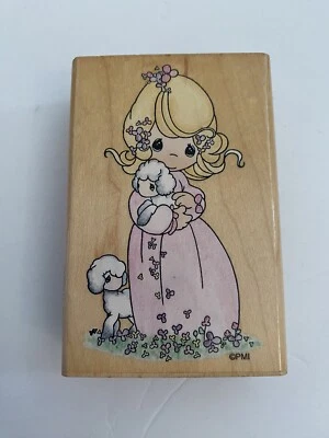 Sello de goma montado en madera Stampendous Precious Moments UM009 My Shepherd RS3 Foto 1 de 4