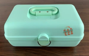Vintage Caboodles mintgrün Make-up Tragetasche Box 2602 - Bild 1 von 12