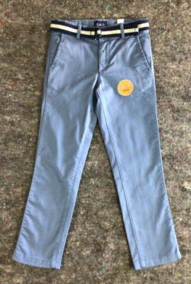 Children's Place Boys Size 6 Light Blue Dress Casual Pants with Belt - Image 1 of 4