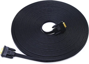 65Ft Extra Long VGA to VGA Cable for Computer Monitor 15 Pin Male to Male Flat V - Picture 1 of 12
