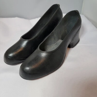 Sapato Feminino Salto Chuva LaCrosse Overshoe Galoshes Borracha Impermeável - Imagem 1 de 4