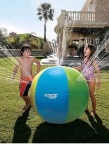 Discovery Outdoor Inflatable Water Play 32" Sprinkler Ball 3 Ft High Summers Fun - Picture 1 of 12