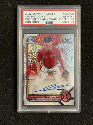 2022 Bowman Chrome 1st Cutter Coffey #CDACC Speckle Refractor Auto #7/71 PSA 10 - Image 1 of 2