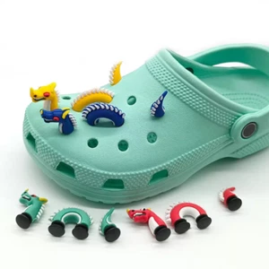 3D Shoe Decoration Buckle Charms Accessories head top dragon snake crocodile DIY - Picture 1 of 17