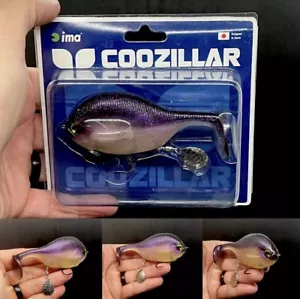 Ima Coozillar Swimbait 3.8" 1 oz hundimiento “Purple Rain” cebo suave original - Imagen 1 de 13