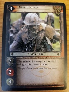 Juego de cartas coleccionables El Señor de los Anillos Rise of Saruman 17C78 Orkish Footman CCG LOTR - Imagen 1 de 1