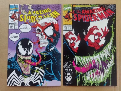Lot Of 2 Amazing Spider-Man 346 VF 347 FN/VF Marvel 1991 Erik Larsen Venom - Image 1 of 4