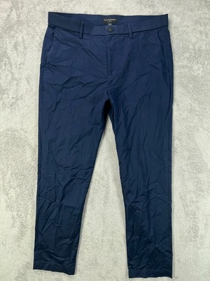 Pantalones de vestir Banana Republic para hombre 35x30 azul marino chino frente plano Foto 1 de 4