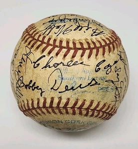 MLB Old Timers Legends & Stars Multi Signed Baseball (25 Signatures!) - Imagen 1 de 6