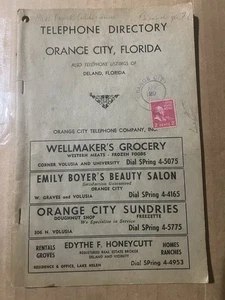 Vtg 1955 Orange City telephone directory telephone book Rare Deland - Picture 1 of 10