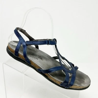 Sandalias Naot Dorith Gladiator Azul Metálico Talla 9 Verano Informales Foto 1 de 4