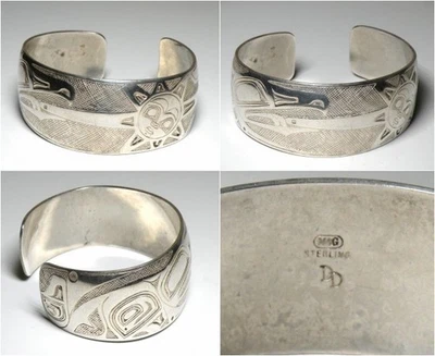 PULSERA BRAZALETE SOL CUERVO ESTERLINA 925 HAIDA COSTA NOROESTE VINTAGE Danny Dennis Foto 1 de 4