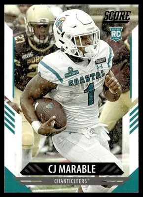 2021 Score CJ Marable Rookie Coastal Carolina Chanticleers #398 - Image 1 of 2