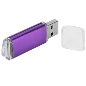 USB Flash Drive Transparent Cover Purple Portable Storage For PC CB - Afbeelding 1 van 31