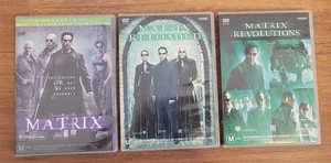 The Matrix DVD Bundle x 3 (The Matrix, Matrix Reloaded, Matrix Revolutions) - Picture 1 of 2