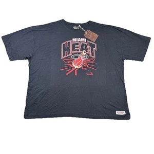 Mitchell Ness Miami Heat Shirt Mens 5xl NBA Basketball Hardwood Classics Tee - Picture 1 of 10