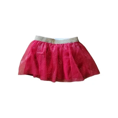 Toddlers Girls Sparkle Tulle Tutu Skirt Red/Gold Or White/Gold - Image 1 of 4