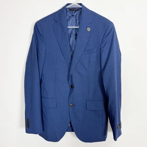 Ted Baker Sport Mantel Herren 38R 38 Regular Blau Kariert Ralph CT Wolle NEU Neu ohne Etikett - Bild 1 von 10