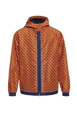 Auténtica Chaqueta con Capucha Para Hombre Gucci Naranja Estampado Geométrico G 740566 Nueva $3250 Foto 1 de 3