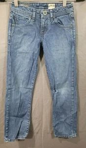 Voltcom brand jeans kids 8 regular straight leg 24x23 embroidered pockets  - Picture 1 of 9