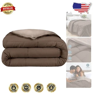 Lightweight Twin/Twin XL Comforter with Reversible Colors - Cozy Modern Bedding - Picture 1 of 12