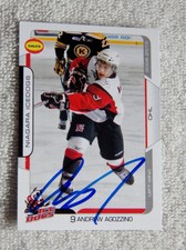 Colorado Avalanche Andrew Agozzino Signed 09/10 Niagara Icedogs OHL Card Auto
