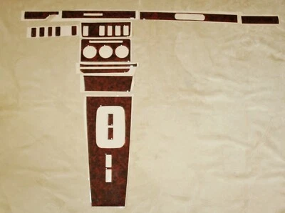 Cockpit Dekor für MERCEDES W123 Bj.1980-1985 in Wurzelholz  17 tlg. ( Nr.3 ) - Bild 1 von 4