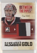 2010-11 ITG Between the Pipes Game-Used Gold Number 1/1 Cam Ward #M-55