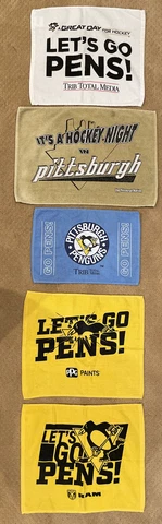 Lot of 5 Pittsburgh Penguins Rally Towels Cover