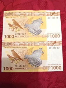 FRANZÖSISCHE BANKNOTEN 1000 MILLE FRANCS CFP - Bild 1 von 4