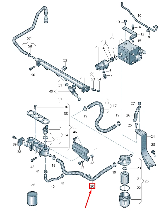 NUEVO TUBO DE COMBUSTIBLE VOLKSWAGEN CADDY 2K MK3 2K0133321D 2K0-133-321-D Foto 1 de 4