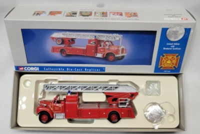 Corgi Fire Rescue Mack B Series Rear Mount Ladder Truck - 1:50 Scale - Brand NEW - Image 1 of 4