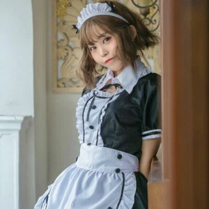 Lady French Maid Fancy Dresses Costume Outfit Waitress Uniform Plus Size Cosplay - Picture 1 of 13