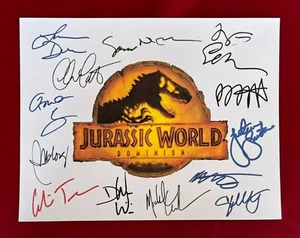 Jurassic World: Dominion Title Card Cast-Signed- 8.5 x 11- Autograph Reprints - Picture 1 of 6