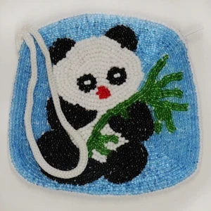 HaNd CrAFteD PanDA CoIN PuRsE ZA000028 - Picture 1 of 1